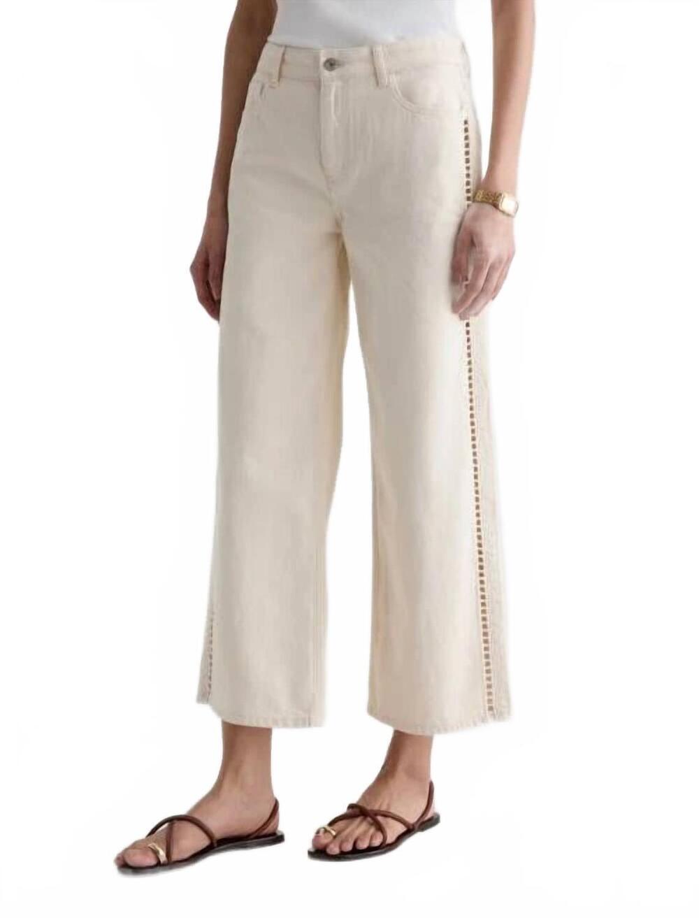 NEW AG JEANS saige wide leg crop jeans in fresh air